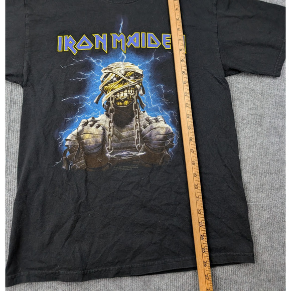 Iron Maiden Graphic Shirt Mens Medium World Slavery Tour Reprint Metal Music Y2K - Picture 6 of 7